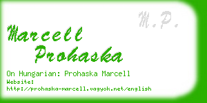 marcell prohaska business card